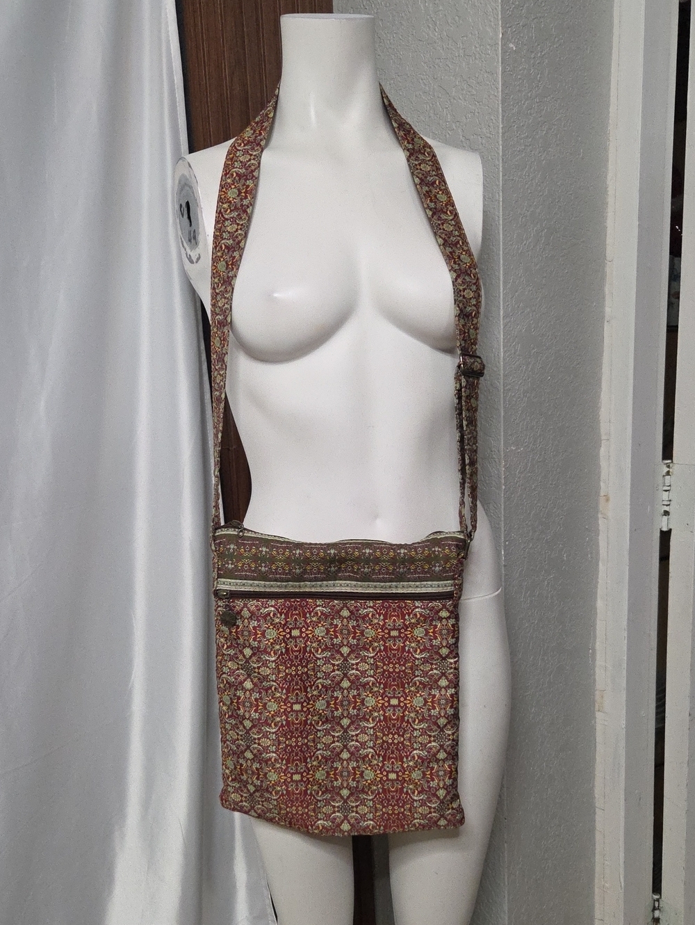 The Sak Bohemian Tapestry Flat Crossbody Bag - Earth Tones